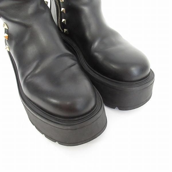 ans ヴァレンティノ VALENTINO ブーツ 厚底ブーツ 35 1/2 黒