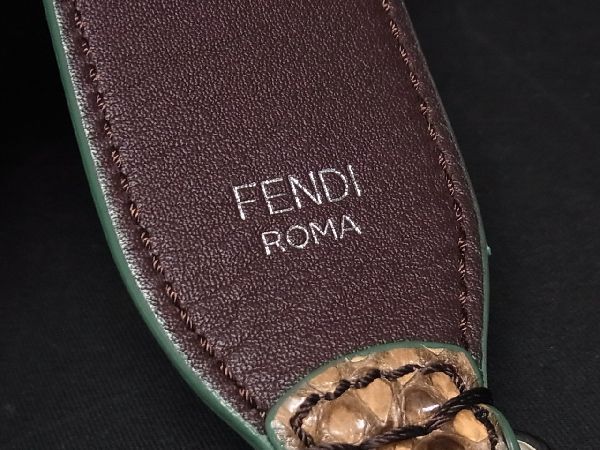 ■極上■本物■極美品■ FENDI フェンディ ストラップユー パイソン バッグ用 ショルダーストラップ 肩掛け用 ブロンズ系 AQ2622