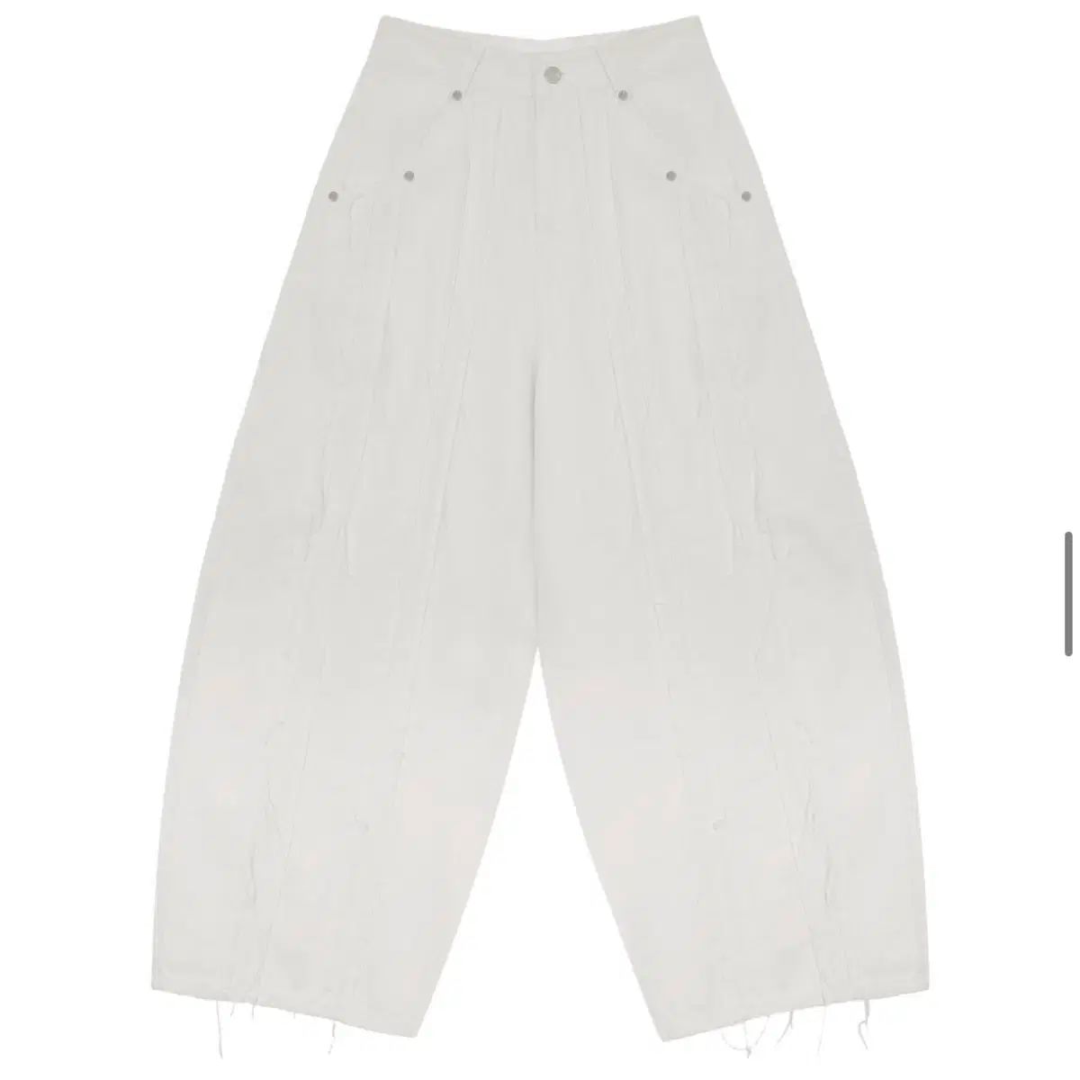 TREEMINGBIRD ローカット バルーン デニム パンツ White