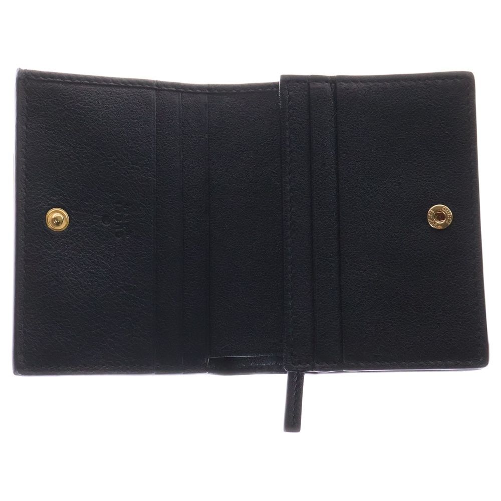 GUCCI (グッチ) GGエンボス レザー コンパクトウォレット 二