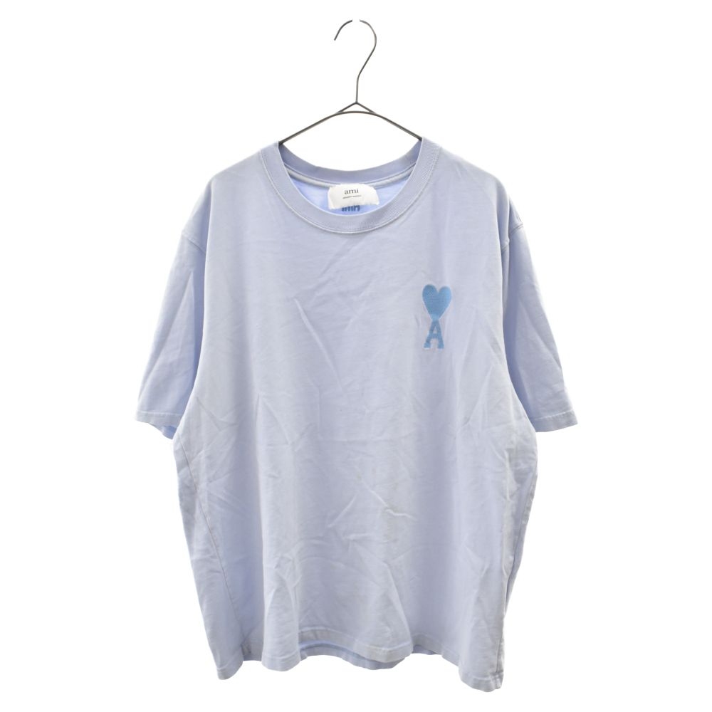 AMI Alexandre Mattiussi◆Tシャツ/XS/コットン/YLW/E22UTS002726/22SS/ハートロゴ ami(アミ) ハートロゴ刺しゅうTシャツE22UTS002 E22UTS002