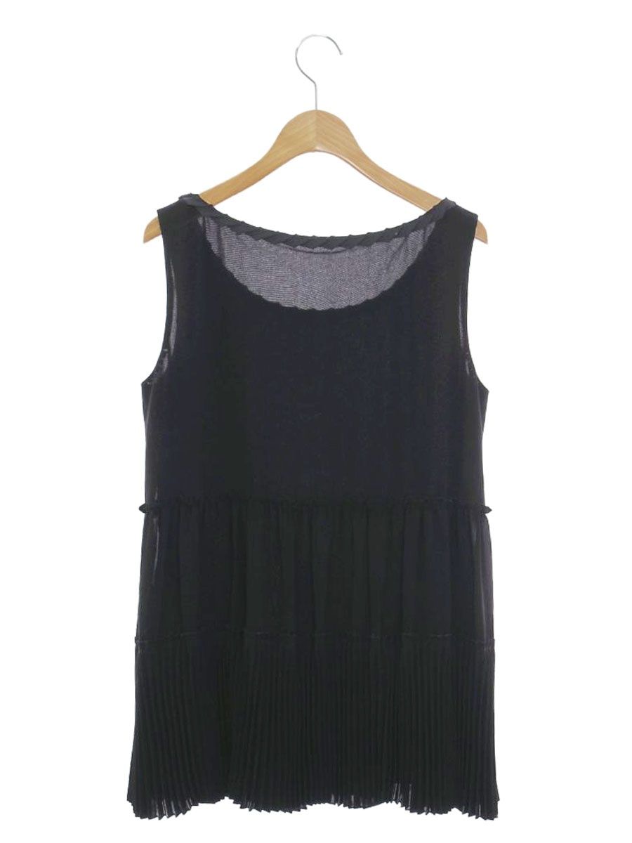 美品♡フォクシーニューヨーク　プリーツ切替ロングジャケット　定価8万　黒　40 美品♡フォクシーニューヨーク プリーツ切替ロングジャケット