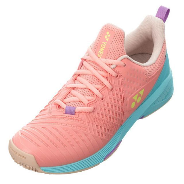 YONEX ヨネックス パワークッションソニケージ3LGC ピンク／サックス 25.5 SHTS3LGC 84 | スポーツ 運動 テニス用品 テニスシューズ シューズ 靴 くつ ゴム底 ローカット 25.5cm 3Dパワーカーボン 衝撃