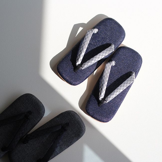  ネイビーL 26-27 cm 大和工房 Panama パナマ H 525 M L LL グレー ネイビー 雪駄 ラタン メッシュ 市松模様 奈良 粋 おしゃれ 夏 普段着 草履 男性 サンダル代わり 雪駄 和装履物