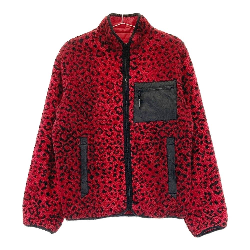 SUPREME シュプリーム 17AW Fleece Reversible Jacket Leopard レッド系 S [240101368207] メンズ