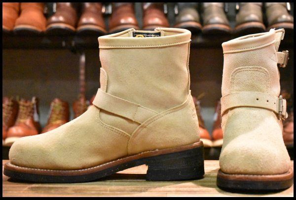 7.5E 良品 黒タグ】Chippewa チペワ 1901M56 ショートエンジニア 7 