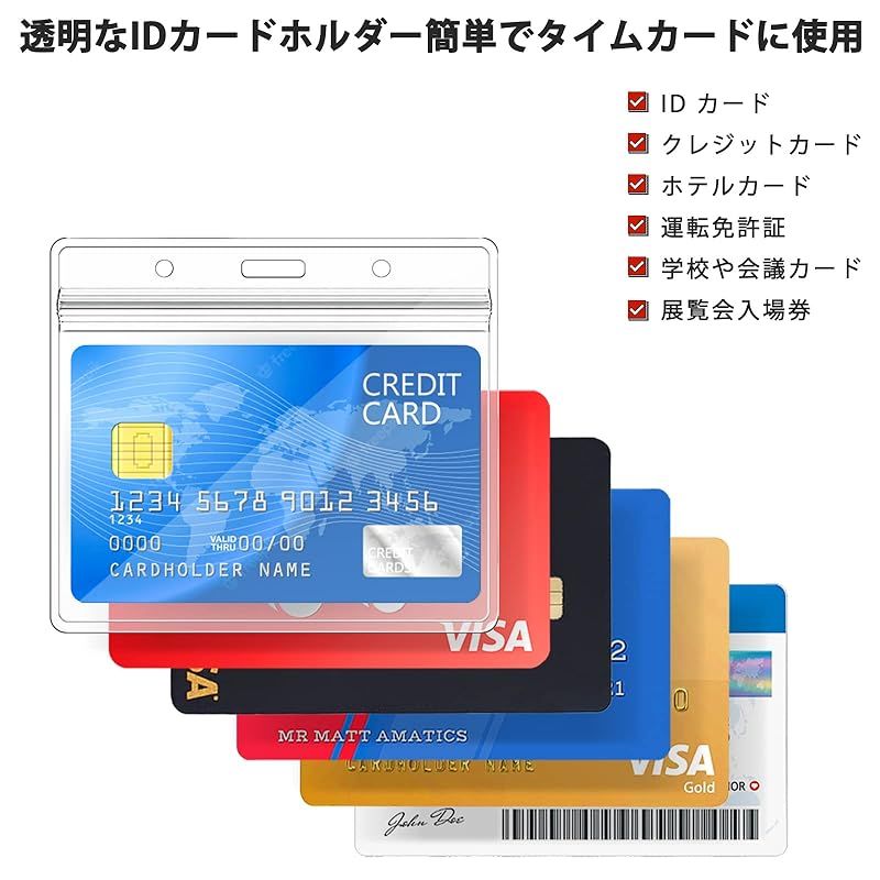 : ネームホルダー idカードホルダーSegarty 名札 横型 社員証 通学通勤 50枚 ファッション 防水機能 イベント用 展示会 名刺 パスケースpvc製 カード 緑の