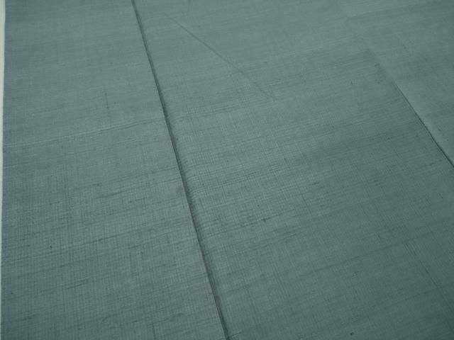 平和屋着物■極上　本場結城紬　重要無形文化財　色無地　ピジョンブルー色　ますいわ屋扱い　逸品　DZAA6898kh5 平和屋着物□極上 本場結城紬 重要無形文化財 色無地 ピジョンブルー色