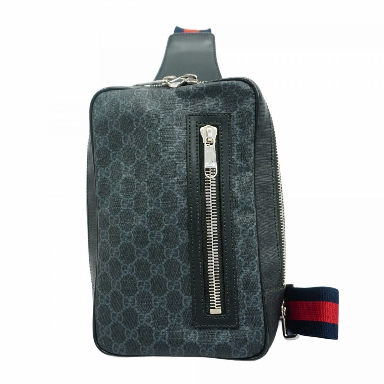 グッチ Gucci グッチ ボディバッグ GGスプリーム 478325 ブラック グレー メンズ