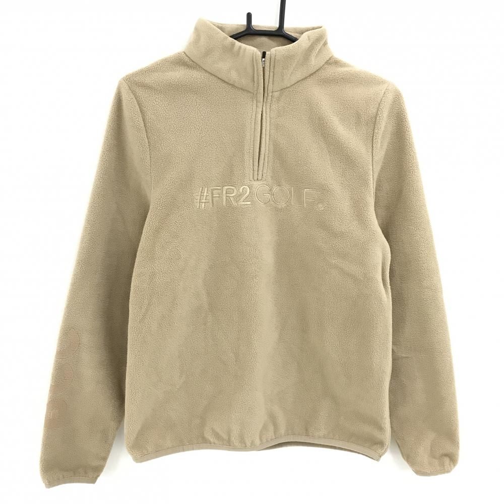 エフアールツーゴルフ フリースブルゾン ベージュ ハーフジップ メンズ S ゴルフウェア FR2 GOLF