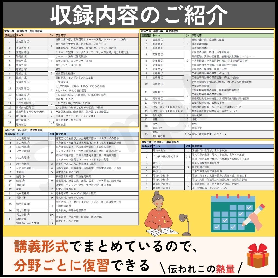 3月試験に間合う 電験三種 フルカラー暗記シート+ ノート（全