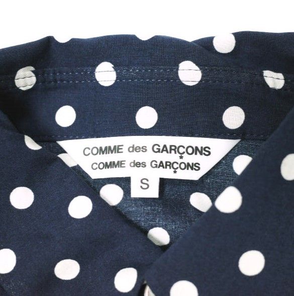 COMME des GARÇONS ネイビー ドット ワンピース COMME des GARCONS コムコム コムデギャルソンCOMME ドット切替T