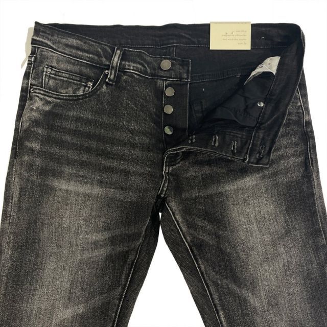 【送料無料】mnml M588 SNAP スキニー デニム パンツ フレアカット ブーツカット ウォッシュドブラック 黒 SLIM DENIM PANTS Washed Black ミニマル