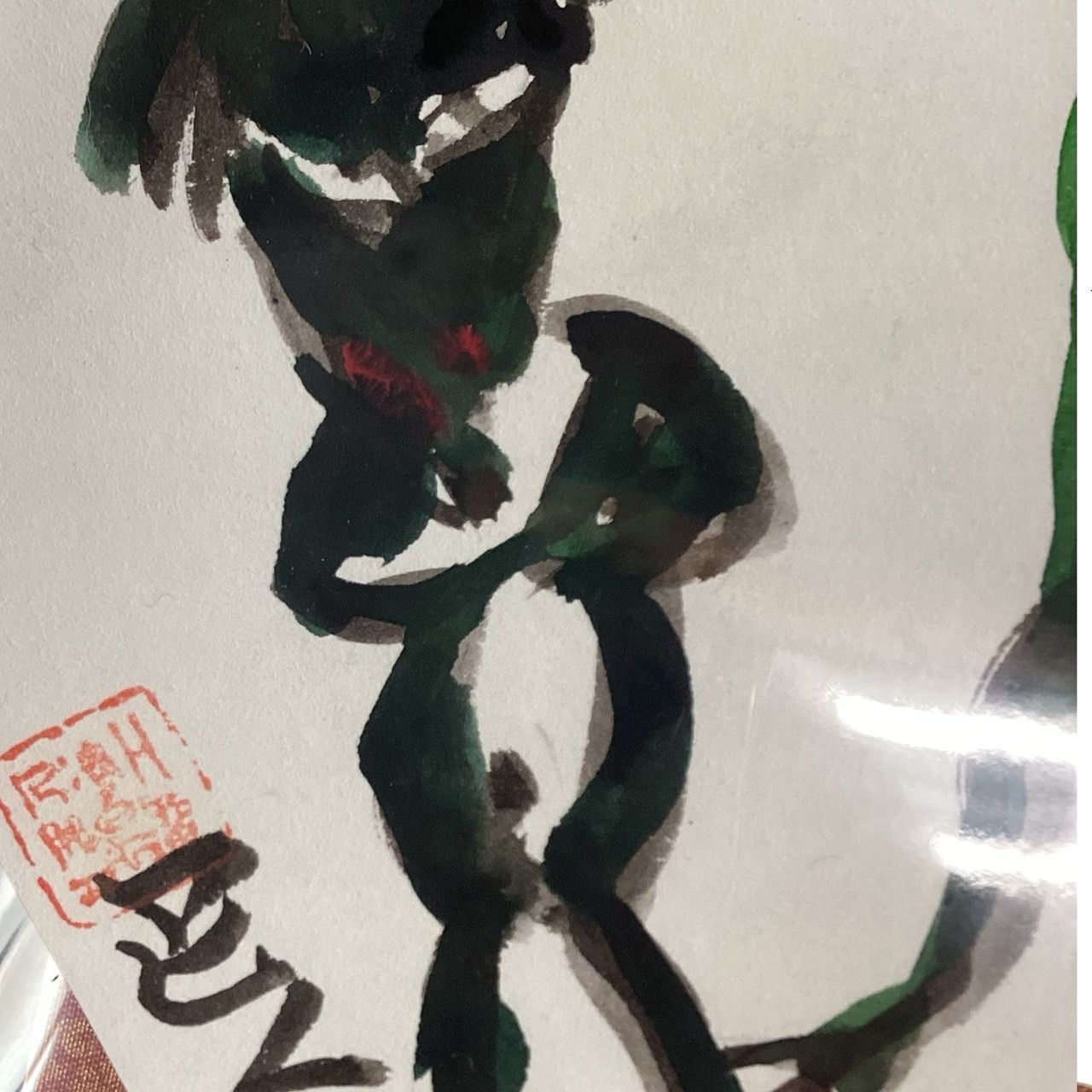 かっぱ絵色紙 落款あり