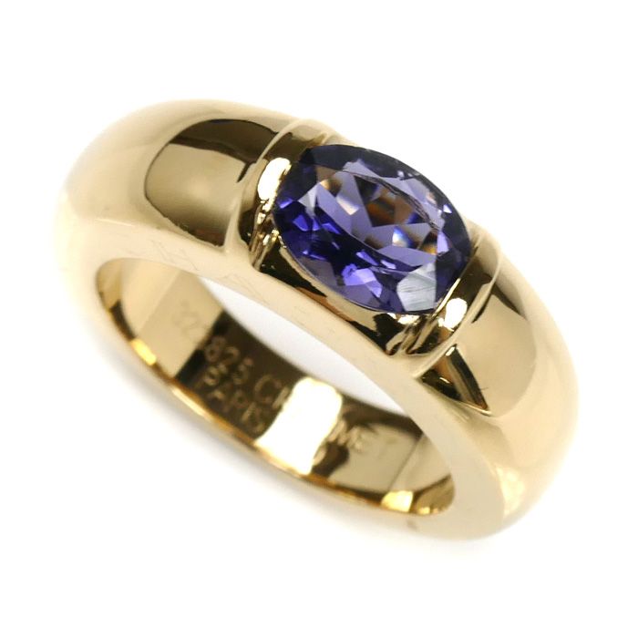 Chaumet ショーメ K18YG イエローゴールド ジョイア リング 指輪 アイオライト 11号 10.2g レディース
