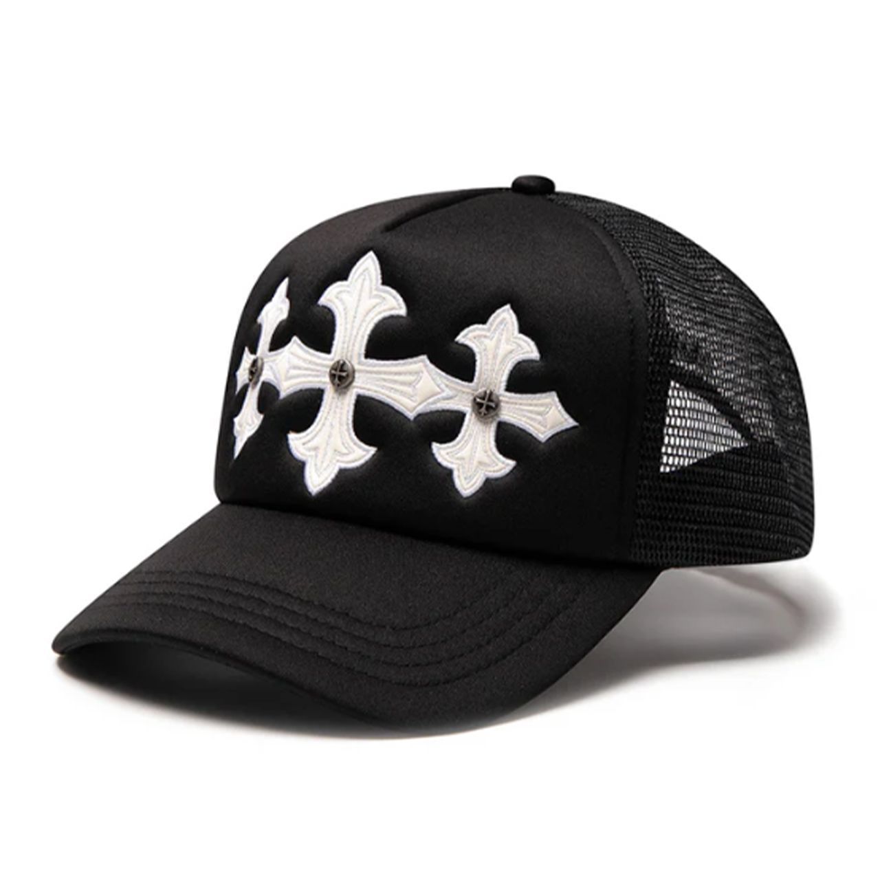 SUPPLIER (サプライヤー)｜Cross Leather Patch Mesh Cap Black