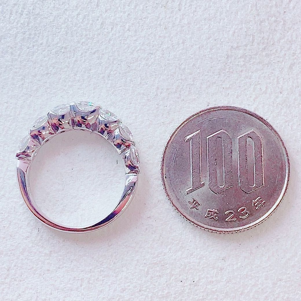 即購入歓迎❣️ダイヤモンドハーフエタニティリング ダイヤモンド ハーフエタニティ リング 0.8ct(Total) F～Hカラー
