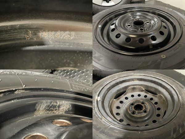 【TOYO GARIT GIZ 155/65R14】スタッドレス【ダイハツ 純正ホイール 14インチ 4.5J4HPCD100】バリ溝 タント ムーヴ等　(MTL472)