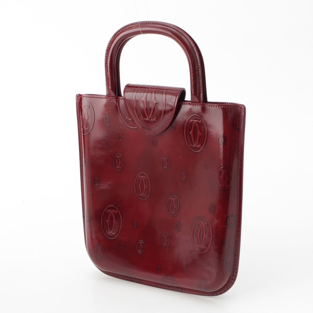 Cartier ハッピーバースデー　ボルドー エナメルレザー ハンドバック 楽天市場】【20%OFF】 カルティエ ハンドバッグ ハッピー
