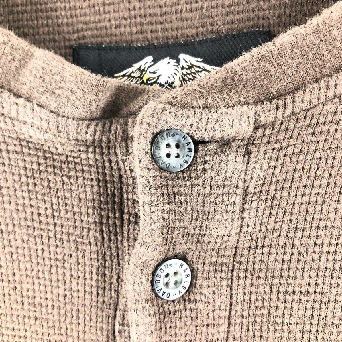 古着 ハーレーダビッドソン Harley-Davidson ヘンリーネック サーマル