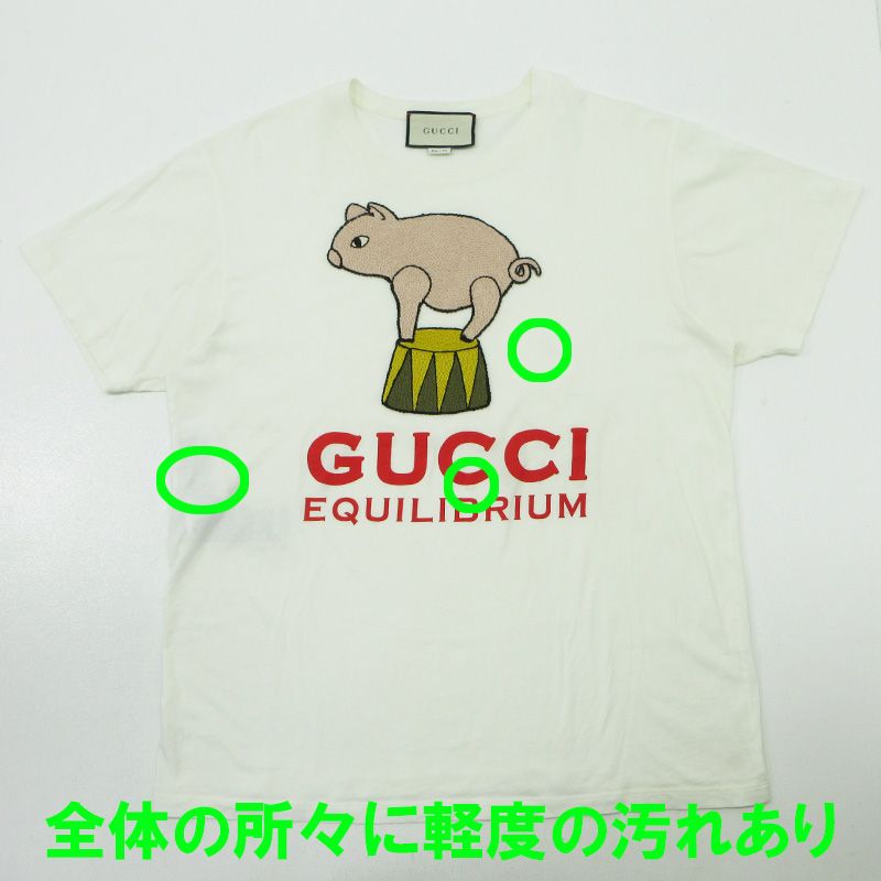 三重本店】 中古 GUCCI | グッチ 豚 アニマル ピッグ刺繍ロゴプリント 