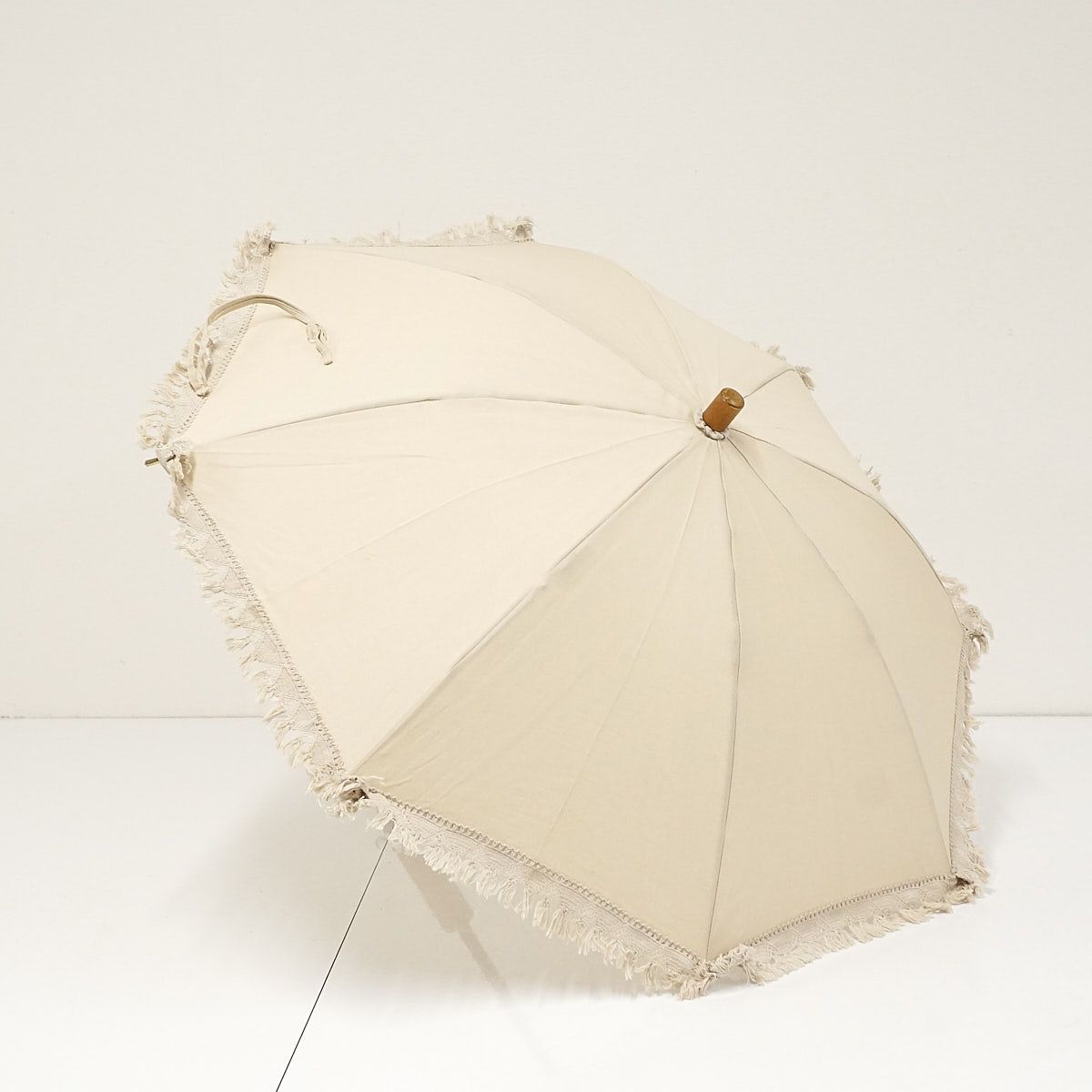 大森商店◆フリル日傘 大森商店◇フリル日傘 大森商店 晴雨兼用フリンジ 50cm折 K-12 晴雨兼用