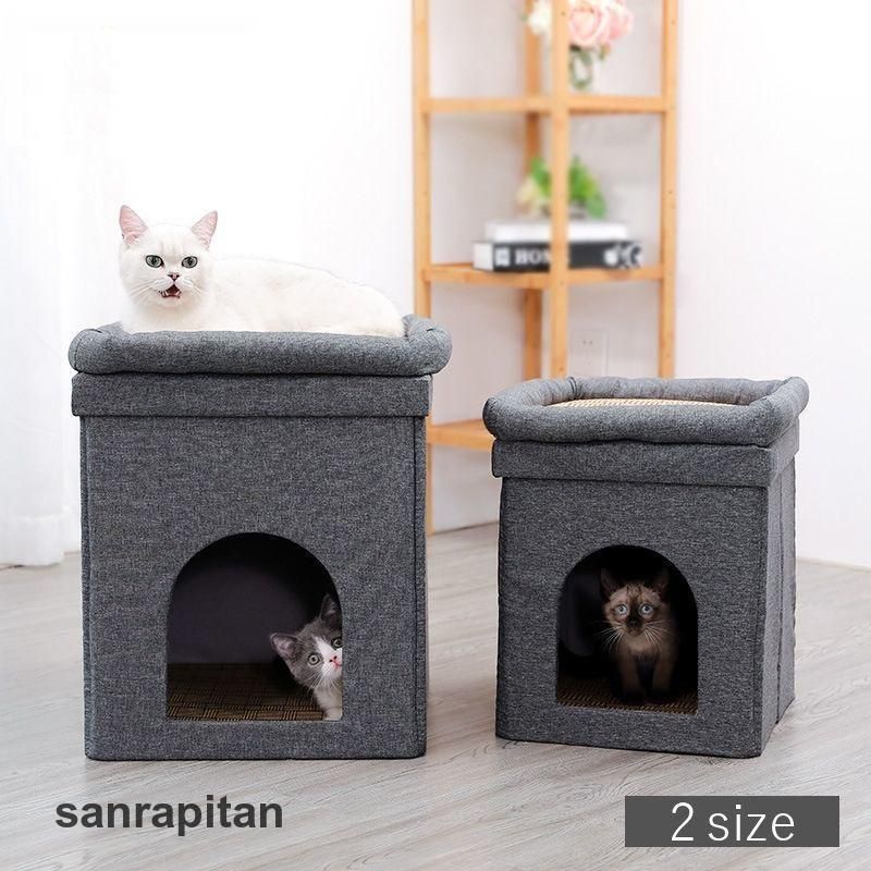 ペットベッド スツールタイプ 折りたたみ ペットハウス キャットハウス ベッド ペット用品 猫用品 ねこ シンプル おしゃれDL02LYX期間