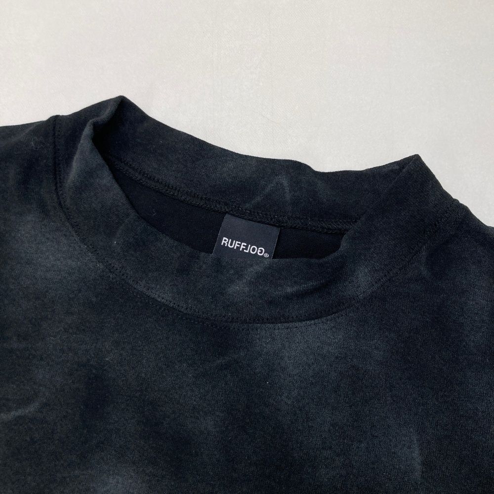 サイズ XL RUFFLOG ラフロッグ 半袖モックネックTシャツ ブラック系 240101538359 ゴルフウェア メンズ ストスト LLC-HASEGAWATOSO_COM