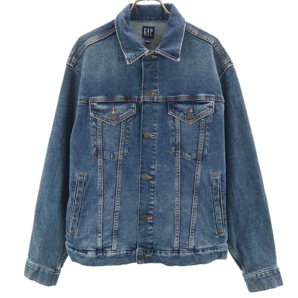 GAP DENIM ギャップデニム デニムジャケット S ウォッシュブルー トラッカー ジージャン メンズ 古着