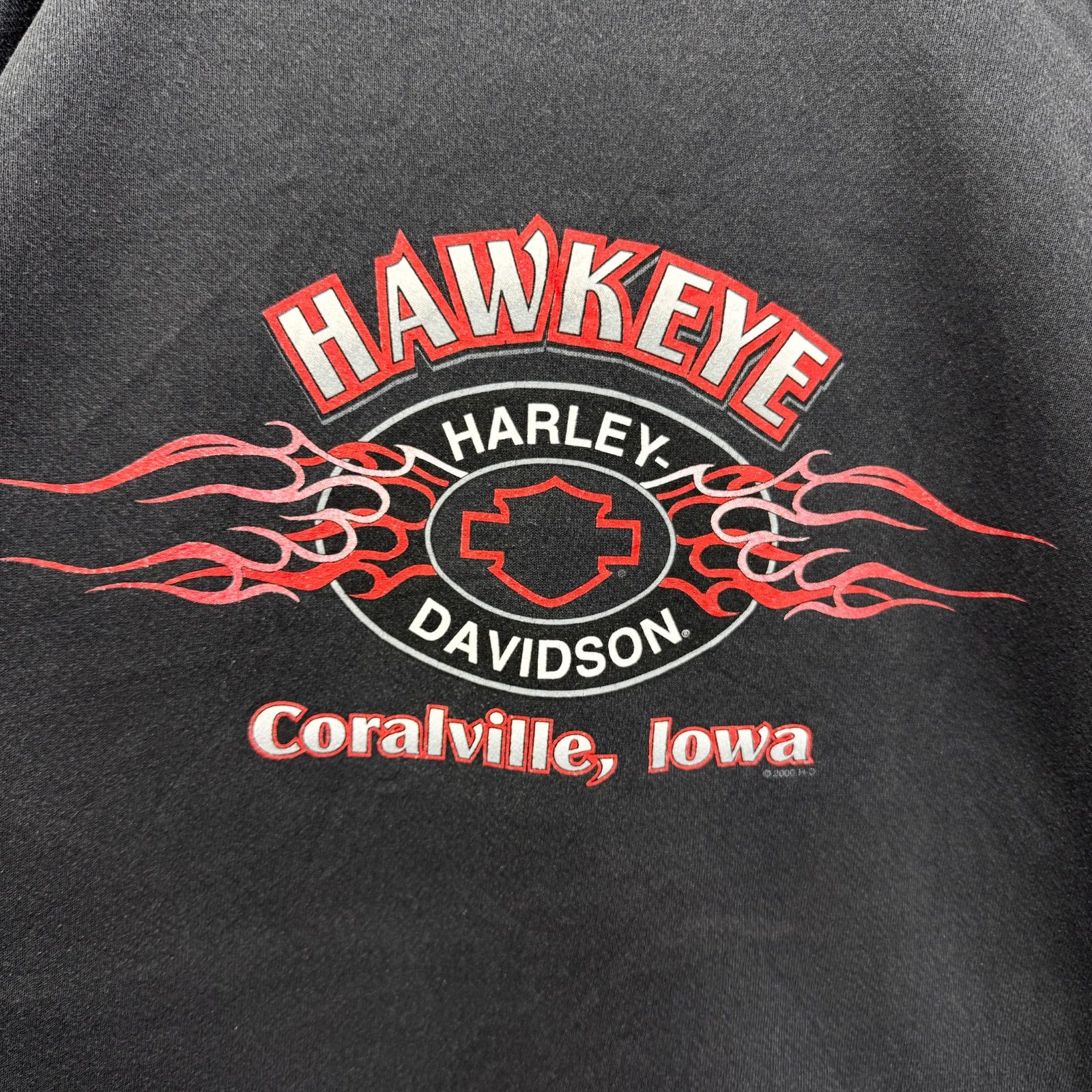 00s XL HARLEY-DAVIDSON Logo Print Sweatshirt メキシコ製 ハーレー 