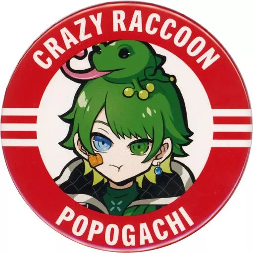 中古】バッジ・ピンズ POPOGACHI(Crazy Raccoon) 缶バッジ 「MEMBER