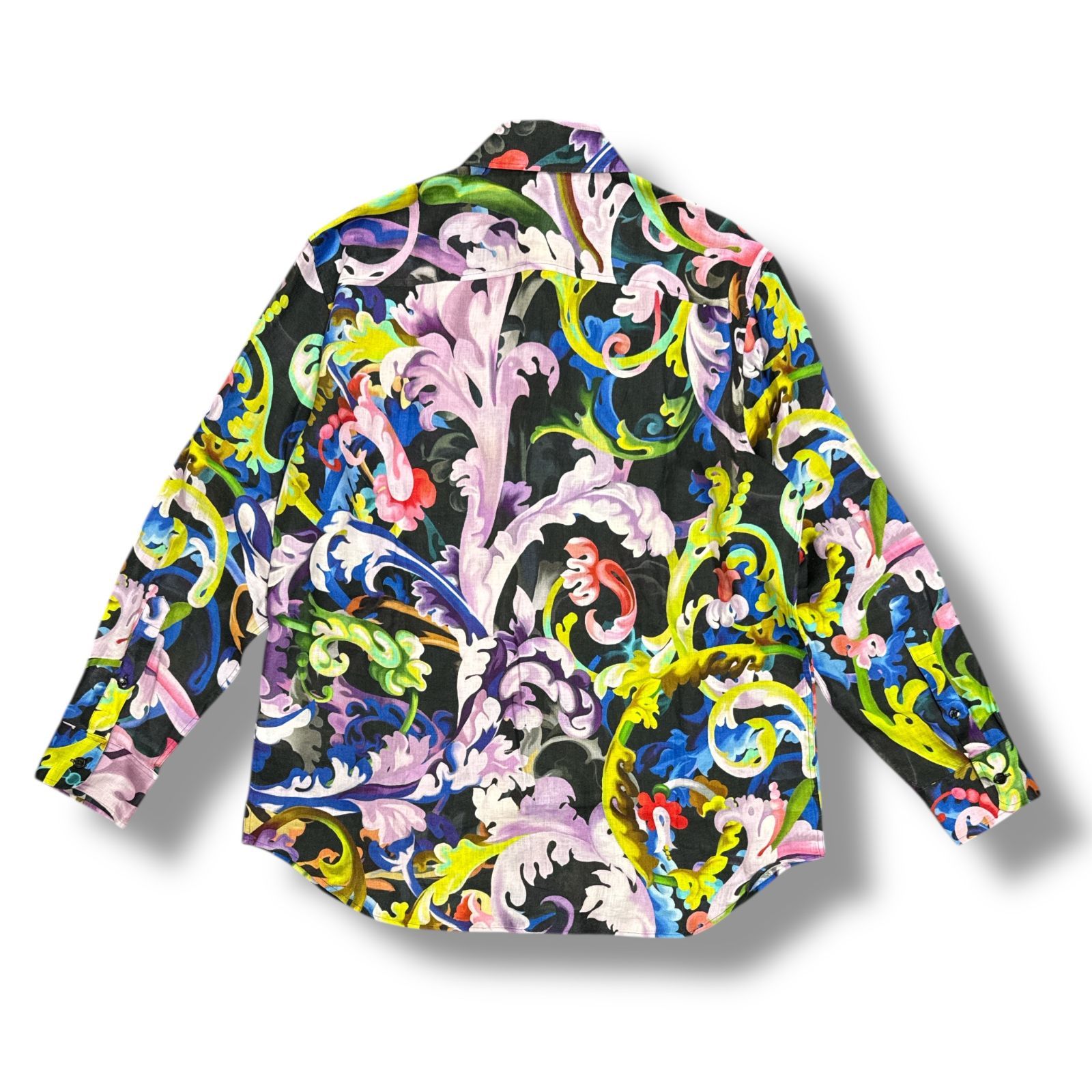VERSACE HERITAGE FIT 総柄 シャツ 長袖リネンシャツ ヴェルサーチ