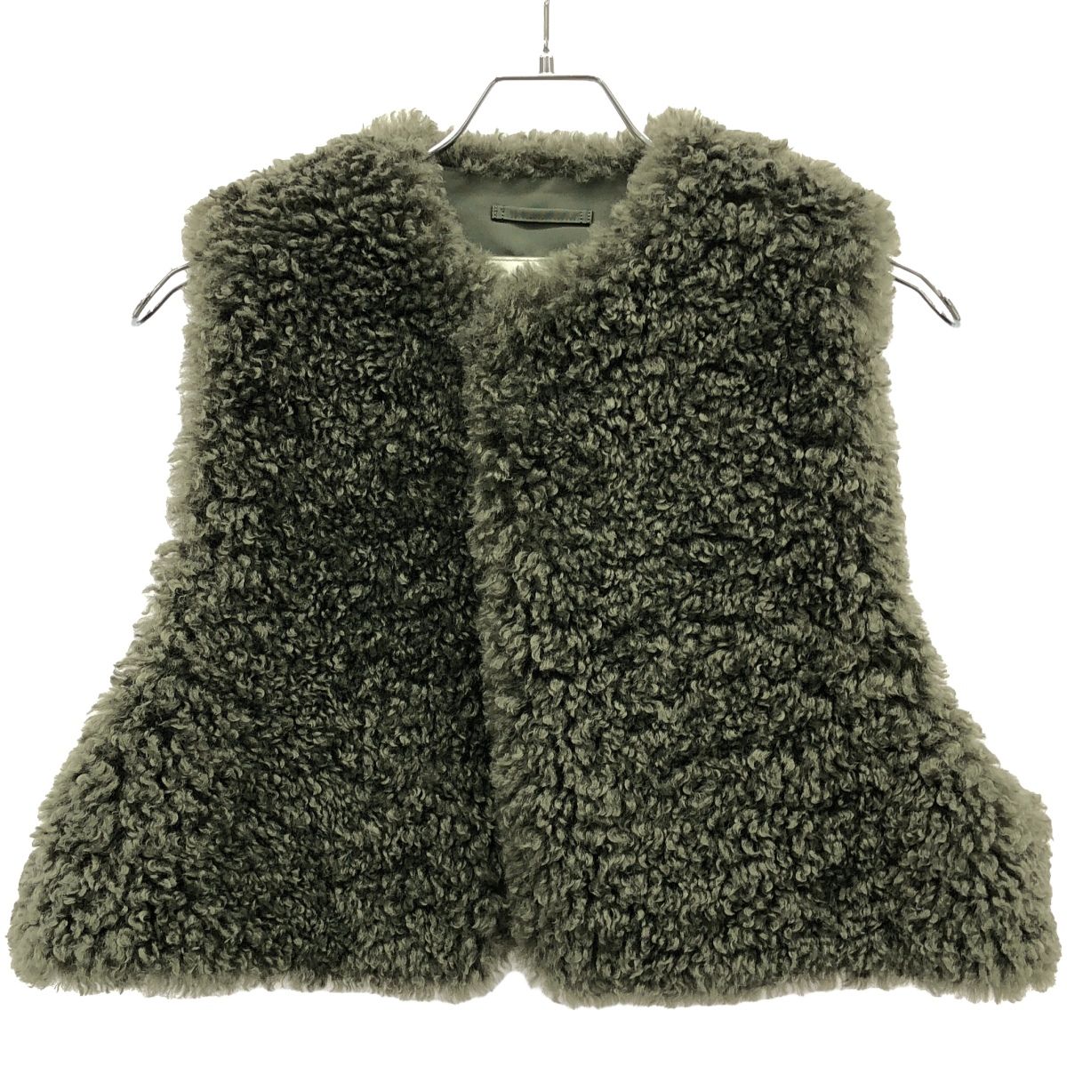 HYKE QUILTED CROPPED VEST オリーブ HYKE QUILTED CROPPED VEST