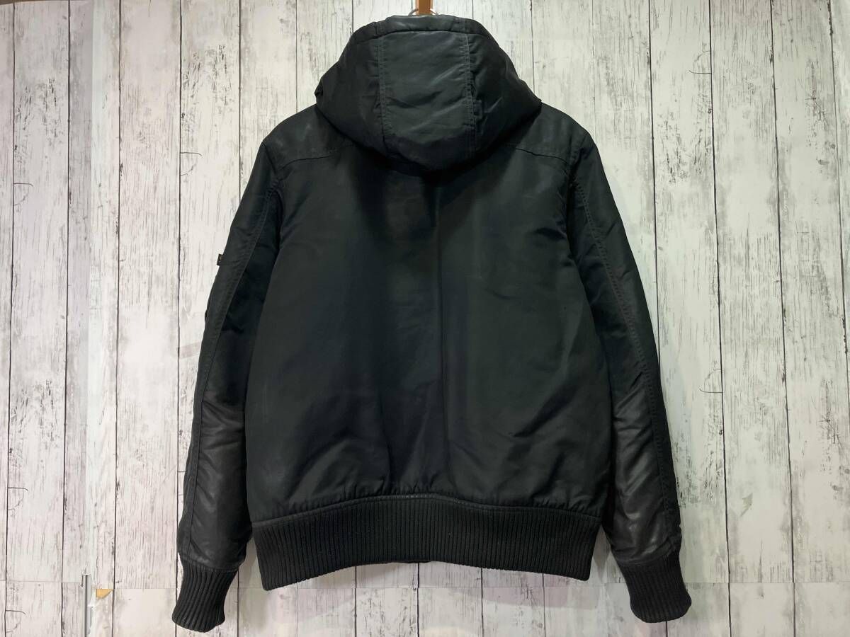 ALPHA INDUSTRIES アルファインダストリーズ TA1571-001 フライトジャケット フード着脱可 ブラック L