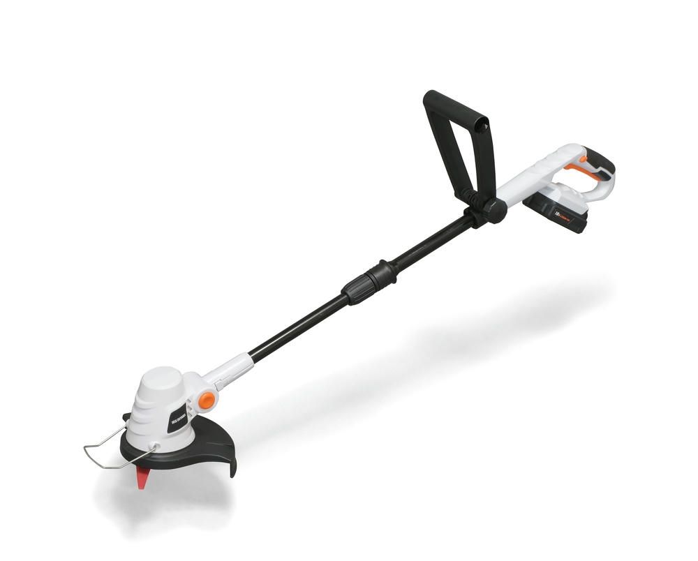 アイリスオーヤマ 草刈機 グラストリマー 18V 充電式 長さ約107×幅約23×高さ約36cm バッテリー付き コードレス ナイロン刃 軽量 2kg 50分連続使用可 ホワイト IRIS OHYAMA JGT230