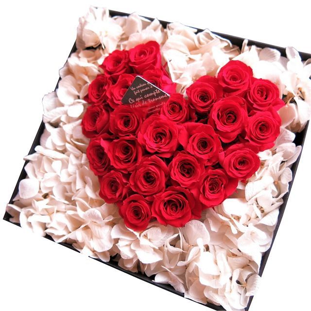 結婚記念日 花束風 ハート フラワーギフト 最新 プリザーブドフラワー