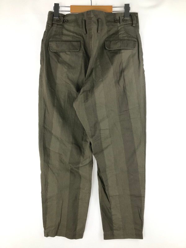 メンズ Y s ワイズ MULTI STRIPED DOBBY UNEVEN DYEING HIGH WAIST TAPERED PANTS テーパードパンツ YZ-P08-015 151-250304-ss-09-TAG