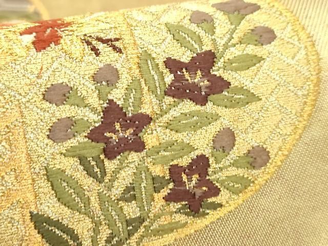 平和屋着物□極上 西陣の名門 加納幸謹製 六通柄袋帯 唐織