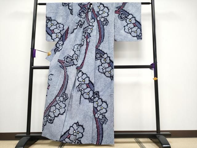 平和屋着物 上 夏物 浴衣 有松鳴海絞り 舞花文 綿 CYAA3251s5