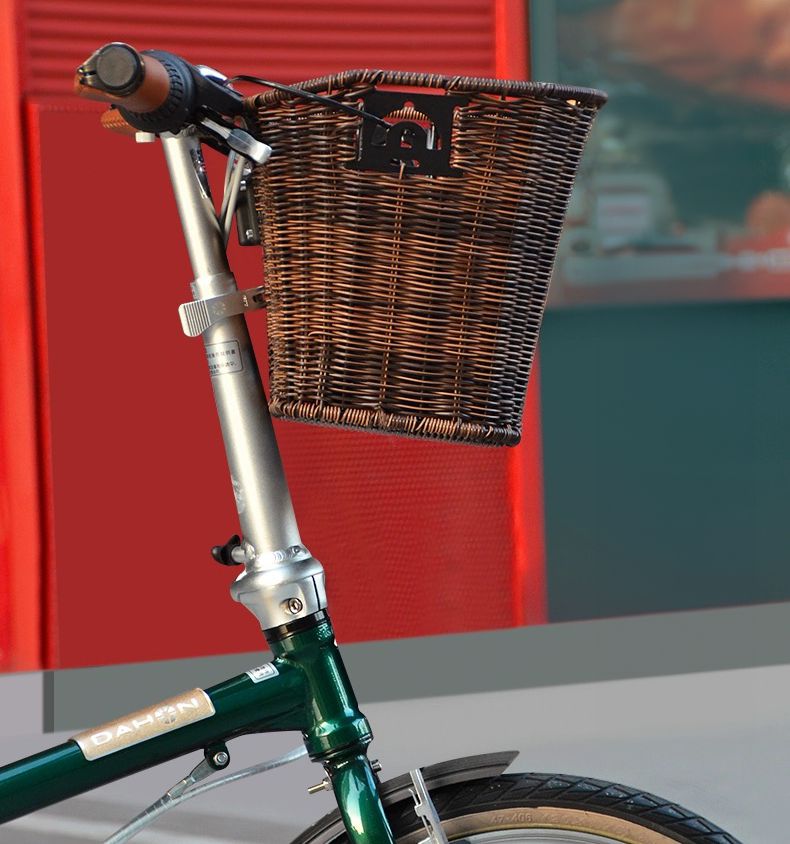 DAHON】 DAHON 自転車カゴ 籐カゴ風 バスケット 取り外し可能