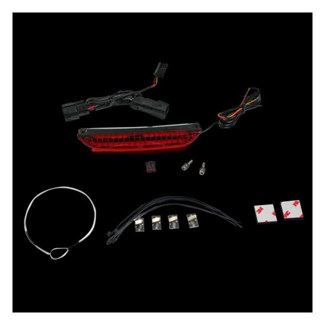 CUSTOM DYNAMICS luggage rack LED light bar. Red lens | 922674