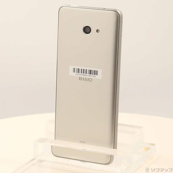 au - au BASIO4 シャンパンゴールド KYOCERA KYV47 BASIO4 シャンパンゴールド SIMフリー au 中古