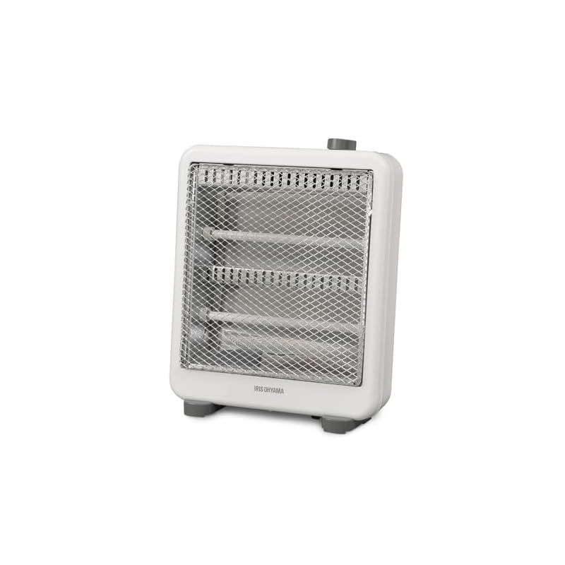 アイリスオーヤマ 電気ストーブ ヒーター 暖房器具 電気 足元 小型 省エネ 脱衣所 転倒時電源OFF 400W 800W 2段階切替 軽量 EHT-800W ホワイト 1