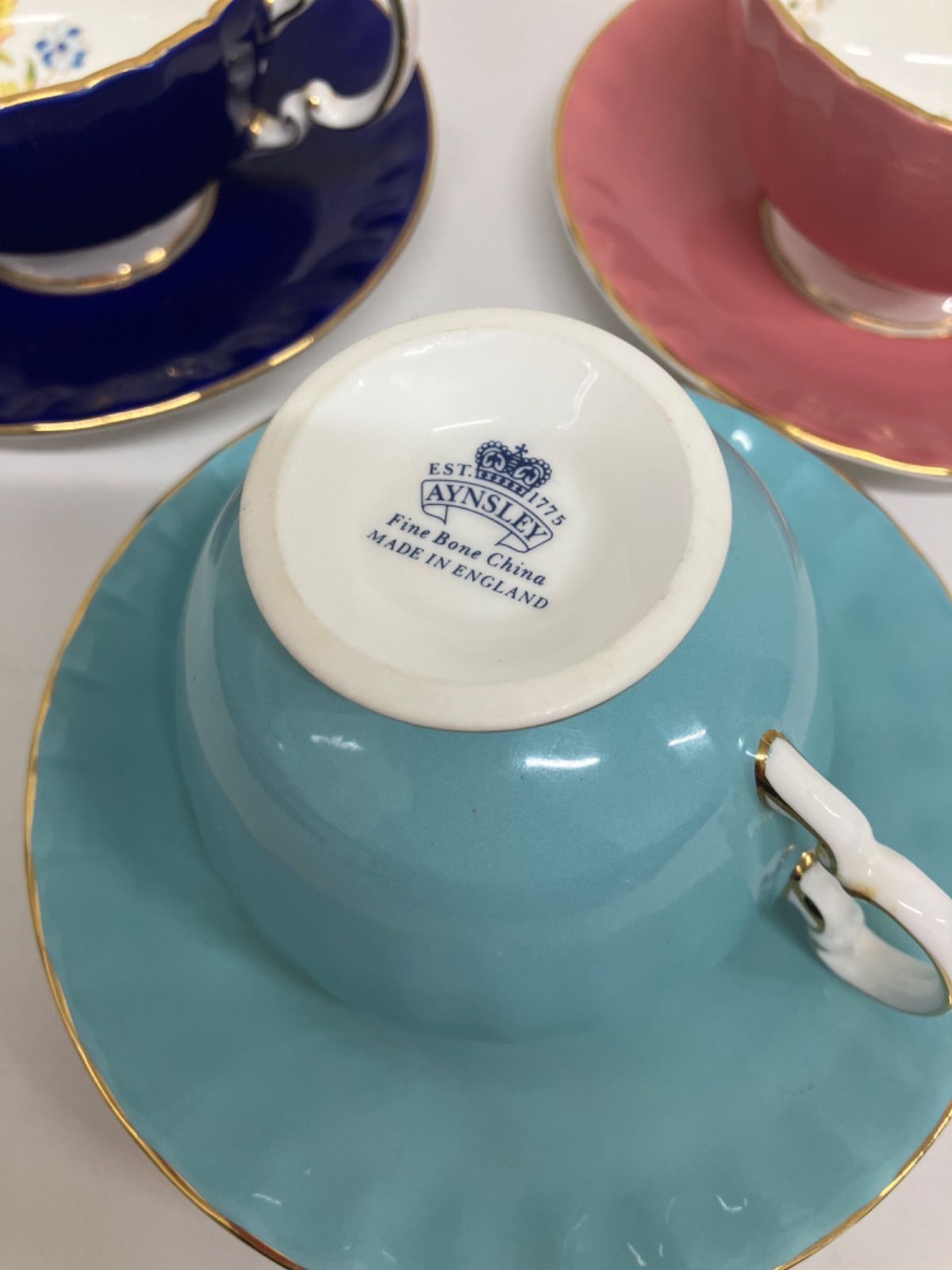 AYNSLEY エインズレイ ティーカップ & ソーサー セット イギリス