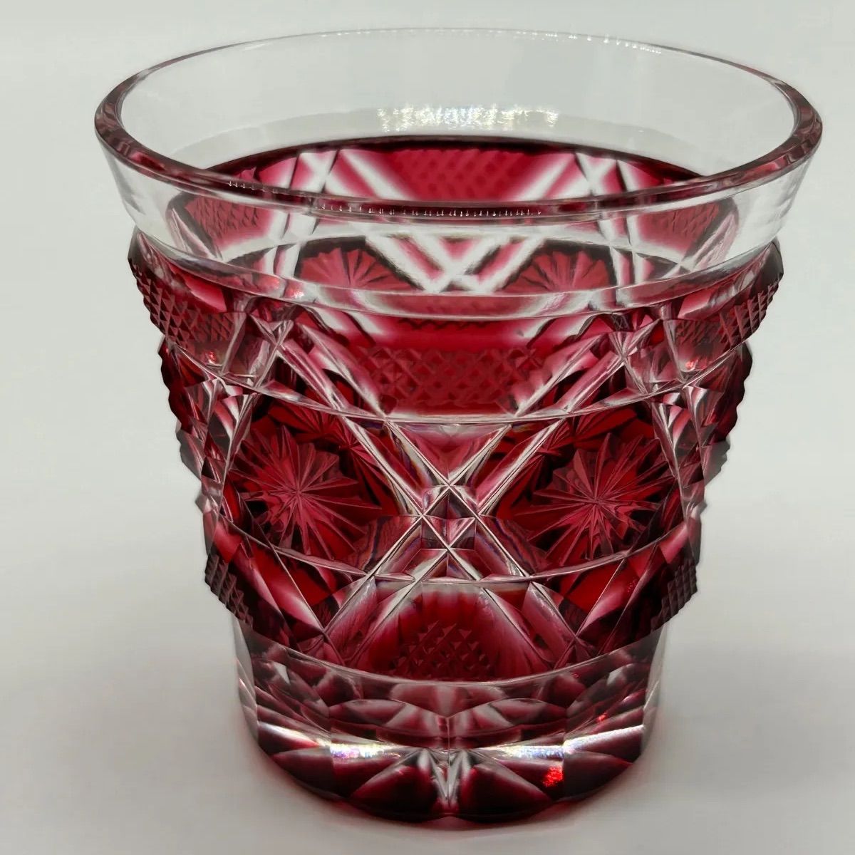 島津薩摩切子 色被せガラス 冷酒器揃 島津磯斉彬竈 デカンタ 冷酒グラス