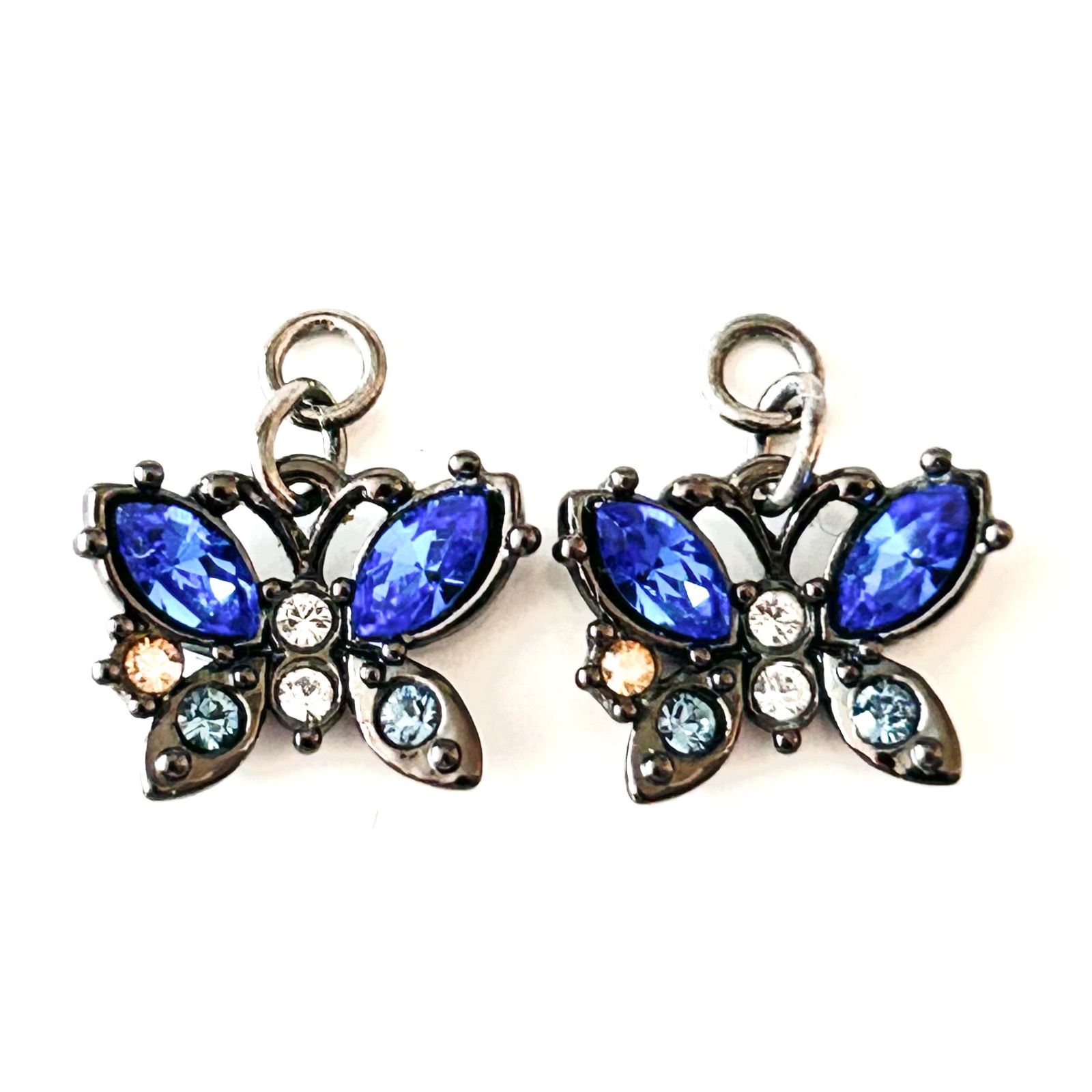 ANNA SUI アナスイ ローズ＆バタフライマルチWAYスイングピアス ブルー 