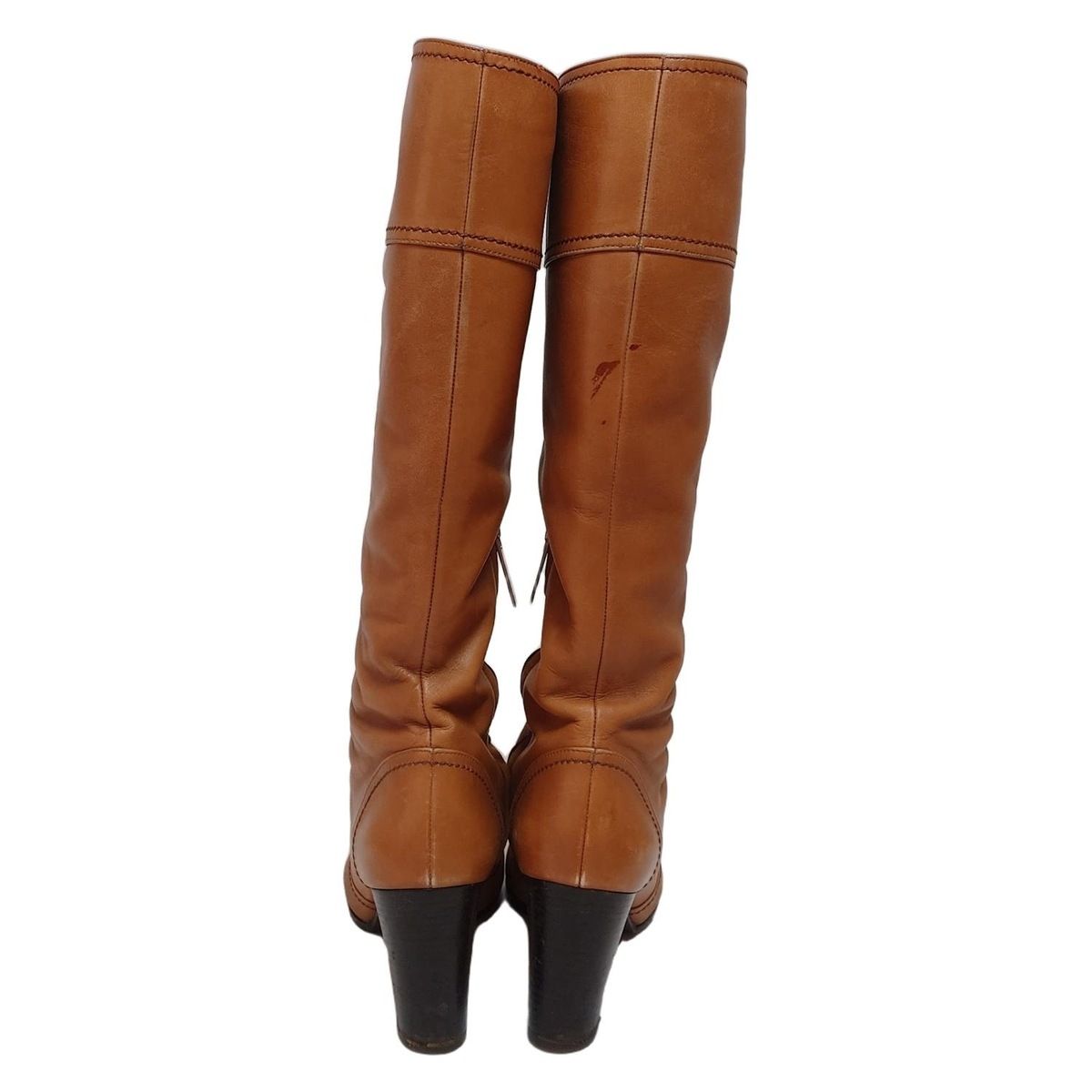 sergio rossi セルジオロッシ ロングブーツ 37 1|2 レディース - ライトブラウン アウトソール張替済 レザー KIN-KAAI_COM