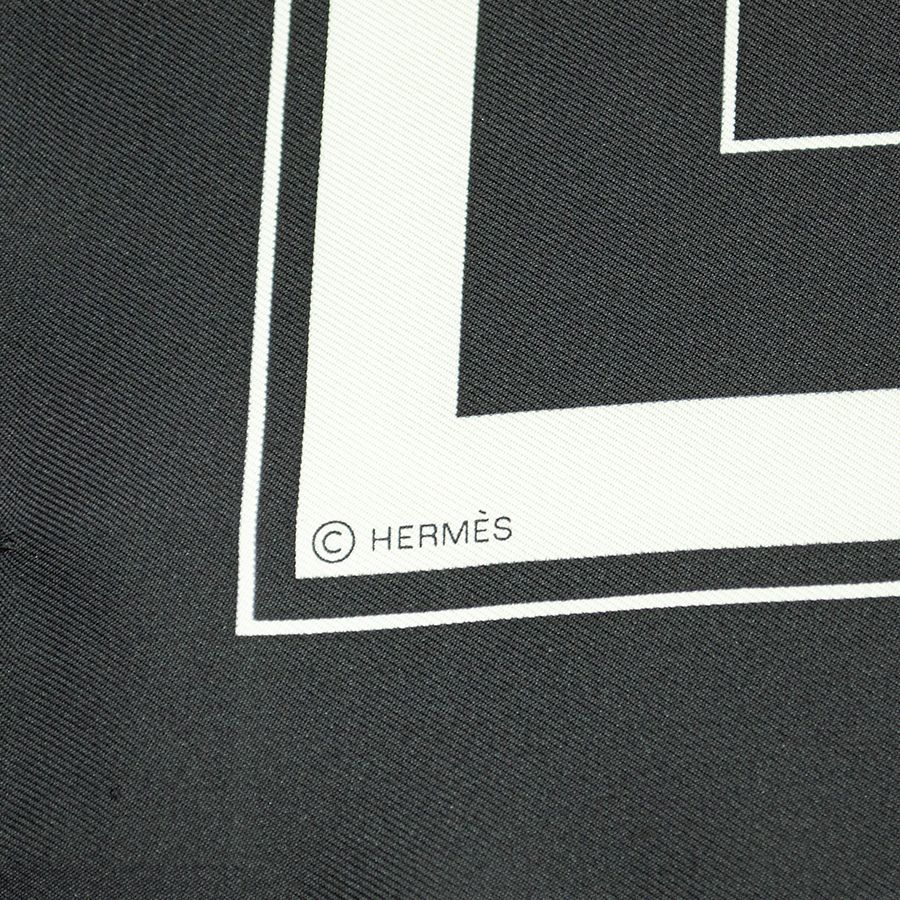 HERMES エルメス カレ80 Ex-Libris Fringe エクスリブリス