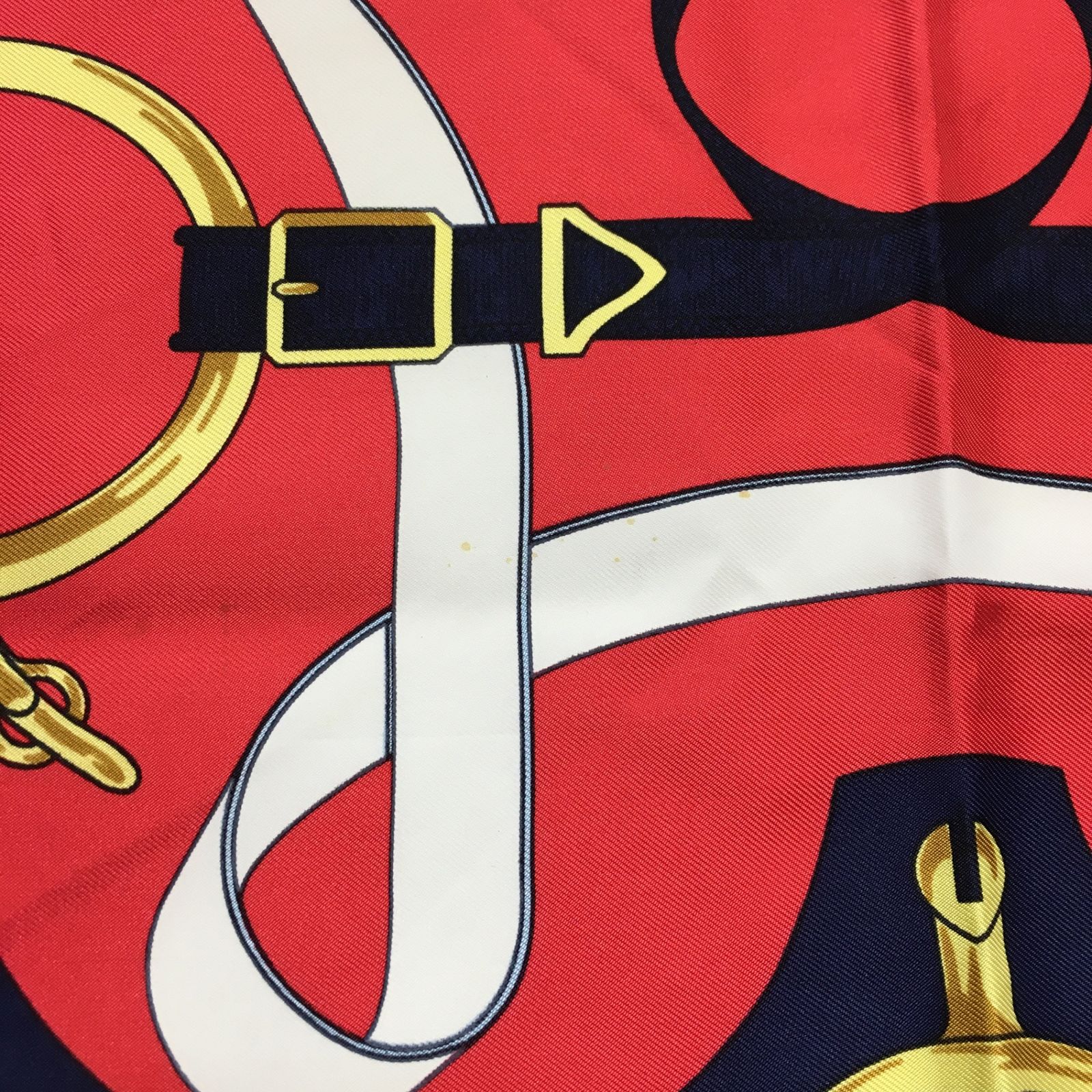 2504-195｜美品｜エルメス カレ 90 スカーフ シルク ネイビー 2504-195｜美品｜エルメス カレ 90 スカーフ シルク ネイビー