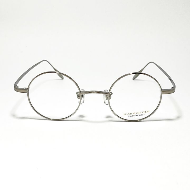 NOVA ノヴァ Hand made Item ハンドメイドアイテム 国産 メガネ 眼鏡 フレーム 男女兼用 H3124-1-42 ラウンド メタル シルバー | Silver 日本製 | Hand made in Japan